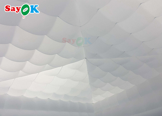 মোবাইল 8x8x4 মিটার আউটডোর হোয়াইট ইনফ্ল্যাটেবল এয়ার টেন্ট হ্যাপি পার্টির জন্য ইনফ্ল্যাটেবল পার্টি টেন্ট