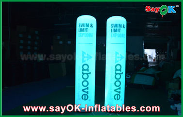 রাষ্ট্র সজ্জা জন্য মুদ্রিত Inflatable আলোর অলংকরণ পিলার শঙ্কু আকৃতি গোলাপী