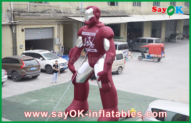 টেকসই Inflatable আয়রন ম্যান / ইভেন্ট স্পাইডার ম্যান কার্টুন ক্যারেক্টার হিরো জন্য