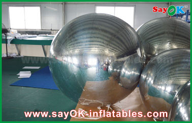 0.6 মিমি পিভিসি Inflatable মিরর বল সিলভার বেলুন অলংকরণ এয়ার টাইট সীল স্টাইল