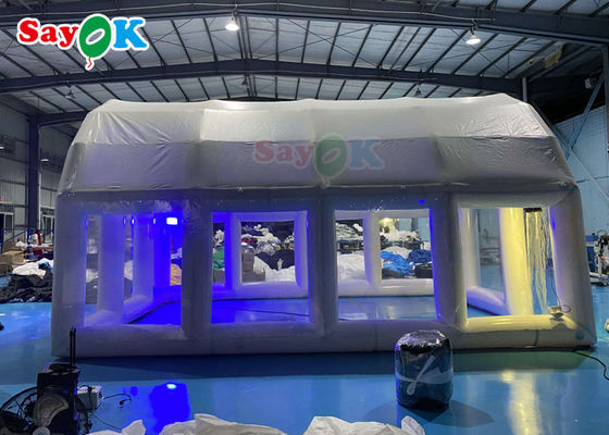 ইনফ্ল্যাটেবল হাউস টেন্ট 0.55Mm পিভিসি ইনফ্ল্যাটেবল এয়ার টেন্ট সাঁতার পুল কভার জন্য পরিষ্কার বায়ুরোধী গম্বুজ