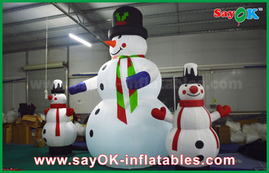 অক্সফোর্ড কাপড় Inflatable হলিডে সজ্জা পার্টি জন্য দৈত্য ক্রিসমাস স্নোম্যান