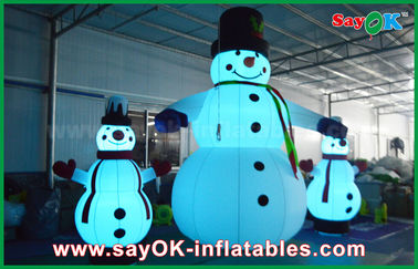 অক্সফোর্ড কাপড় Inflatable হলিডে সজ্জা পার্টি জন্য দৈত্য ক্রিসমাস স্নোম্যান