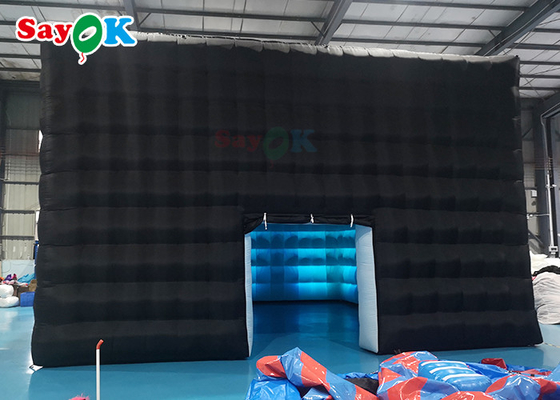 LED লাইটের সাথে inflatable cube tent নমনীয় inflatable বায়ু তাঁবু ব্লো আপ ক্যাম্পিং তাঁবু