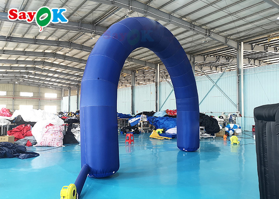 নীল Inflatable খিলান প্রতিকূল ঘটনা গ্র্যান্ড খোলার জন্য জলরোধী