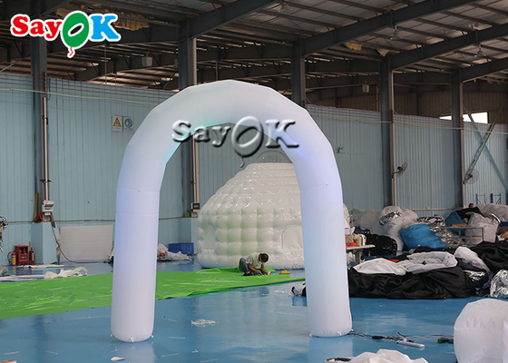 পার্টি ইভেন্টের জন্য LED লাইটিং 2.5m Dia Oxford Cloth Inflatable Arch Inflatable Race Arch Logo Printing
