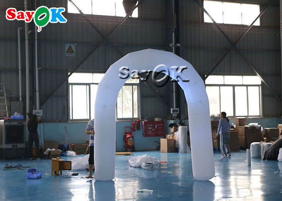 পার্টি ইভেন্টের জন্য LED লাইটিং 2.5m Dia Oxford Cloth Inflatable Arch Inflatable Race Arch Logo Printing