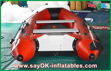 0.9 মিমি পিভিসি Inflatable নৌকা অ্যালুমিনিয়াম খাদ তল 4-6 ব্যক্তি কাঁদানো কায়াক