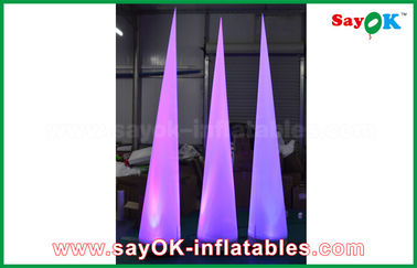 2.5m নাইলন Inflatable LED শঙ্কু LED হাল্কা সিই / উল ব্লোয়ার আলোর অলংকরণ