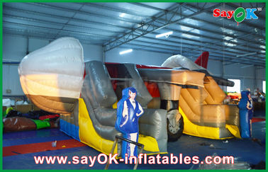 বহিঃস্থ বিমানবাহক আকার Inflatable বাউন্ড স্লাইডার বাজানো জন্য সিই / UL ব্লোয়ার সঙ্গে