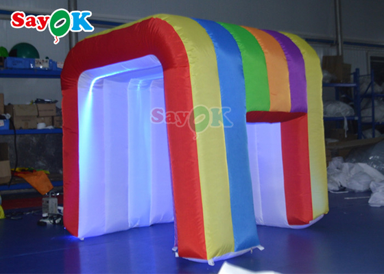 Inflatable LED লাইট 360 ফটো বুথ এনক্লোজার ব্যাকড্রপ বিজ্ঞাপনের জন্য