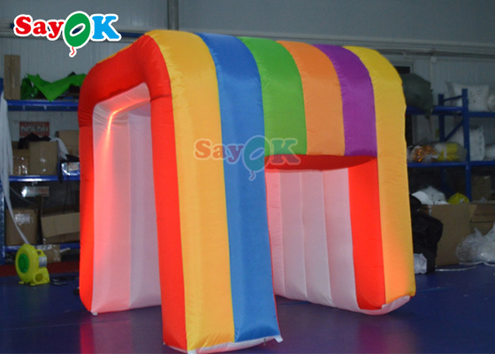 Inflatable LED লাইট 360 ফটো বুথ এনক্লোজার ব্যাকড্রপ বিজ্ঞাপনের জন্য