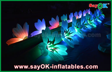 বড় Inflatable আলোর অলংকরণ Inflatable বিবাহের ফুলের শিকল সজ্জা জন্য LED হাল্কা সঙ্গে