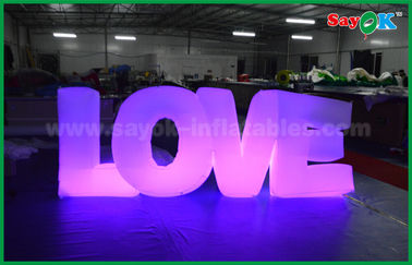 রোমান্টিক Inflatable আলোর অলংকরণ, LED হাল্কা সঙ্গে Inflatable প্রেম পত্র