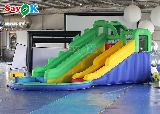Inflatable Bouncy Slides Kids Inflatable Water Slide পুল ব্যাকয়ার্ড ডাবল স্লাইড জাম্পিং বাউন্সার