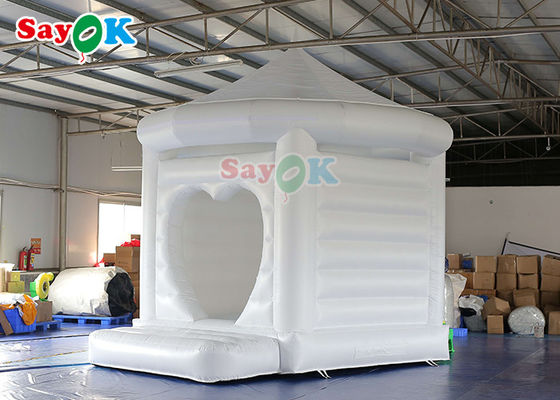 বিবাহের ইনফ্ল্যাটেবল বাউন্স হোয়াইট জাম্পিং ক্যাসেল ফ্লেম রিটার্ড্যান্ট