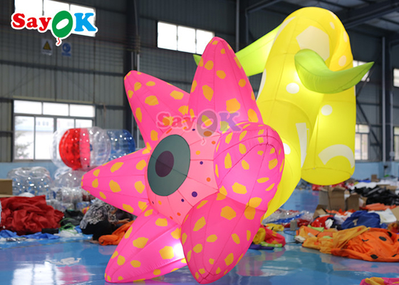 অক্সফোর্ড কাপড় Inflatable ফুল নেতৃত্বে Inflatable পার্টি ফুল বিবাহের সজ্জা