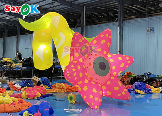অক্সফোর্ড কাপড় Inflatable ফুল নেতৃত্বে Inflatable পার্টি ফুল বিবাহের সজ্জা