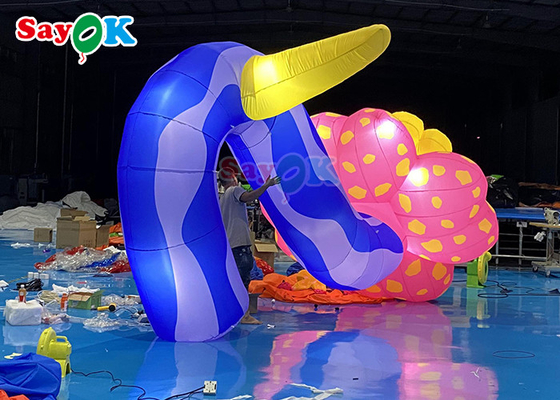 নাইটক্লাব ডিস্কো LED হাল্কা Inflatable ফুল গাছপালা কাস্টমাইজড রঙ