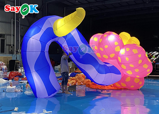নাইটক্লাব ডিস্কো LED হাল্কা Inflatable ফুল গাছপালা কাস্টমাইজড রঙ