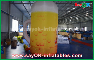 210D অক্সফোর্ড ক্লাস্টার কাস্টম Inflatable পণ্য Inflatable লোগো প্রিন্ট সঙ্গে বিয়ার বোতল