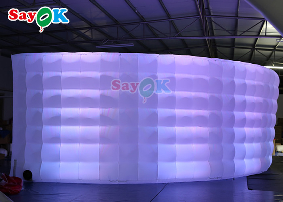 LED স্ট্রিপ সঙ্গে বাঁকা দেয়াল মাল্টি রঙের inflatable ব্যাকগ্রাউন্ড দেওয়াল ফটো বুথ দেওয়াল বিক্রয়ের জন্য