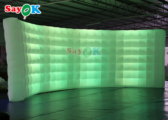 LED স্ট্রিপ সঙ্গে বাঁকা দেয়াল মাল্টি রঙের inflatable ব্যাকগ্রাউন্ড দেওয়াল ফটো বুথ দেওয়াল বিক্রয়ের জন্য