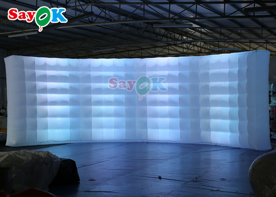 LED স্ট্রিপ সঙ্গে বাঁকা দেয়াল মাল্টি রঙের inflatable ব্যাকগ্রাউন্ড দেওয়াল ফটো বুথ দেওয়াল বিক্রয়ের জন্য