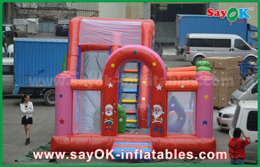 লাল পিভিসি Inflatable বাউন্স জলরোধী বিস্ফোরণ জোন যাদু Inflatable Bouncy কাসল