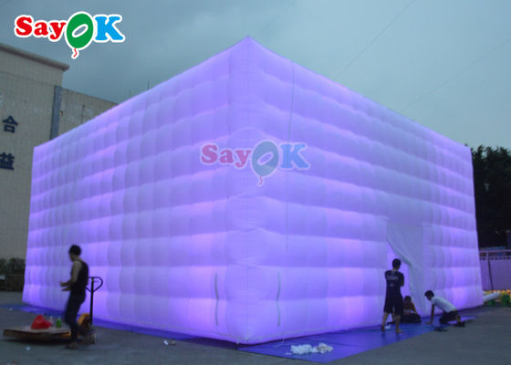 স্বয়ংক্রিয় inflatable লন তাঁবু 10x10x5m inflatable LED পার্টি তাঁবু inflatable বায়ু তাঁবু