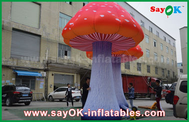 অক্সফোর্ড কাপড় কাস্টম Inflatable পণ্য দৈত্য নেতৃত্বাধীন আলোর Inflatable মাশরুম