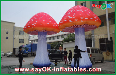 অক্সফোর্ড কাপড় কাস্টম Inflatable পণ্য দৈত্য নেতৃত্বাধীন আলোর Inflatable মাশরুম