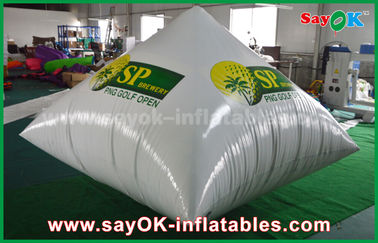 সাদা 0.6 মিমি পিভিসি Inflatable পিরামিড লোগো মুদ্রণ বিজ্ঞাপন Inflatables