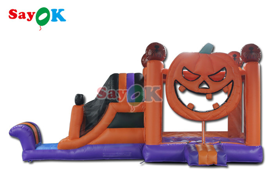 পার্টি জন্য স্লাইড inflatable combos সঙ্গে কুমড়া হ্যালোইন inflatable বাউন্স কাসল