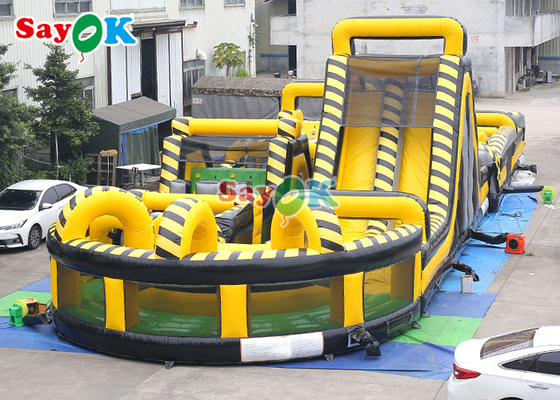 আউটডোর মজার inflatable বাধা কোর্স ডিজিটাল প্রিন্টিং ব্লো আপ বাধা গেম