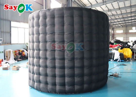 কাস্টম কালো inflatable ফটো বুথ পার্টি ইভেন্ট ব্লো আপ LED 360 ফটো বুথ ঘের