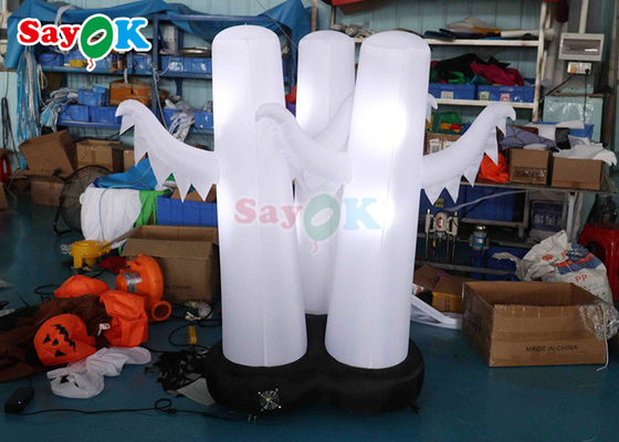4.9Ft Inflatable হ্যালোইন সজ্জা 3 ভূত মডেল হ্যালোইন সজ্জা LED আলো সঙ্গে