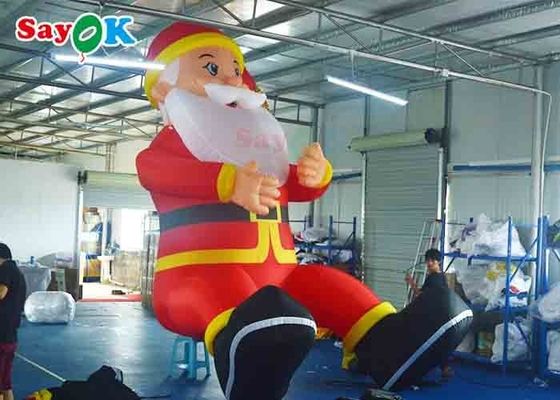 বিজ্ঞাপন আসীন বসুন Inflatable আউটডোর ক্রিসমাস সজ্জা ডাবল সেলাই