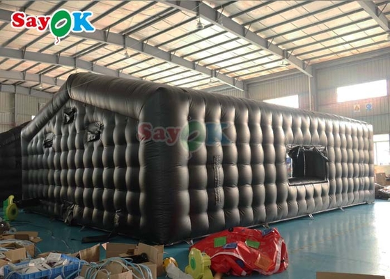 32.8FT বিশাল inflatable বায়ু তাঁবু কালো পোর্টেবল ডিস্কো মোবাইল নাইট ক্লাব inflatable পার্টি তাঁবু