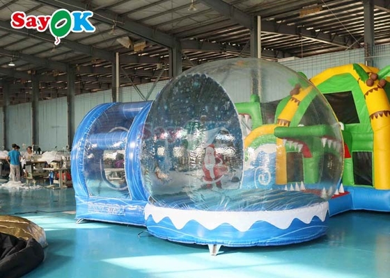 11.5FT ক্রিসমাস সজ্জা inflatable স্নো গ্লোব স্বচ্ছ বুদ্বুদ তাঁবু