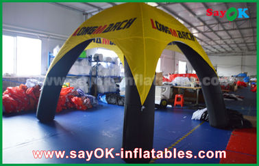 Go Outdoors Air Tent Logo প্রিন্টেড 4 Legs Inflatable Air Tent Spider Dome Tent with PVC Material