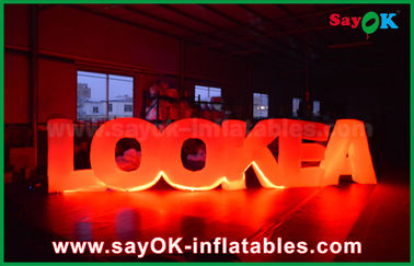 দৈত্য Inflatable নেতৃত্বে লেটার Lookea আলোর আউটডোর পার্টি জন্য Inflatable সজ্জা