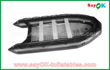 নীল / হোয়াইট তাপ সীল পিভিসি Inflatable নৌকা জল রেসিড অনমনীয় জলরোধী