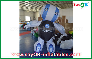বিশাল inflatable রোবট কাস্টম 2mH অক্সফোর্ড কাপড় রোবট কাস্টম inflatable পণ্য বিজ্ঞাপনের জন্য নীল