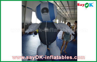 কাস্টম 2 এমএইচ অক্সফোর্ড ক্লোনের রোবট কাস্টম Inflatable পণ্য বিজ্ঞাপন জন্য নীল