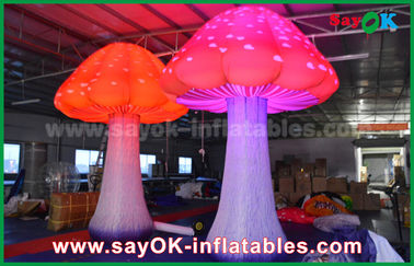 কাস্টম Inflatable পণ্য লাল অক্সফোর্ড কাপড় মাশরুম অন্তর্নির্মিত সঙ্গে - ব্লোয়ার মধ্যে