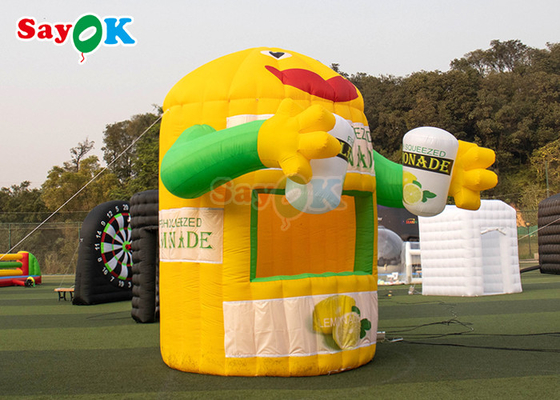 9.8ft আকর্ষণীয় তাজা হলুদ inflatable বায়ু তাঁবু লেবু ফল স্ট্যান্ড গম্বুজ তাঁবু
