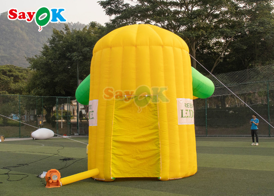 9.8ft আকর্ষণীয় তাজা হলুদ inflatable বায়ু তাঁবু লেবু ফল স্ট্যান্ড গম্বুজ তাঁবু