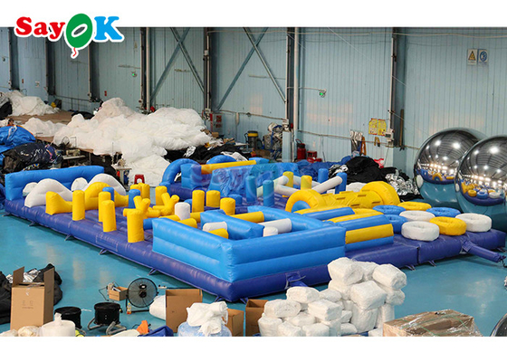 ডিজিটাল প্রিন্টিং বাণিজ্যিক বাউন্স হাউস 36 ফুট কিডস ল্যান্ড inflatable বাধা কোর্স গেম সরঞ্জাম