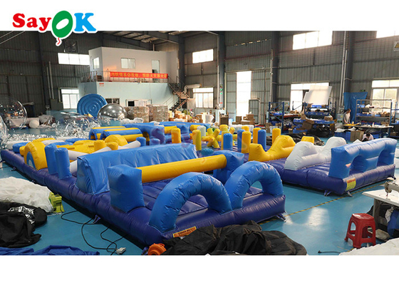 ডিজিটাল প্রিন্টিং বাণিজ্যিক বাউন্স হাউস 36 ফুট কিডস ল্যান্ড inflatable বাধা কোর্স গেম সরঞ্জাম